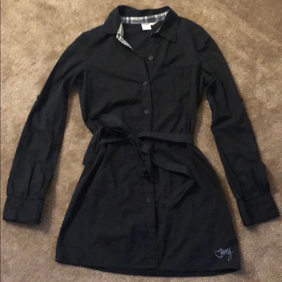 Roxy Dresses & Skirts - Black Roxy Button down shirt dress